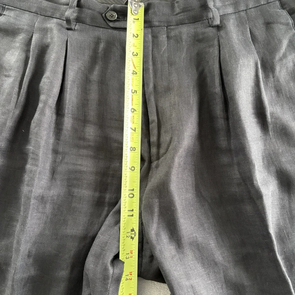 Mens‎ Gray Pleated Dress Pants Trousers Career Office Business Casual Size 38